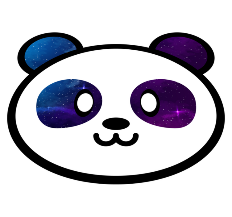 Galactic Panda Face kids vinyl carpet - TenStickers