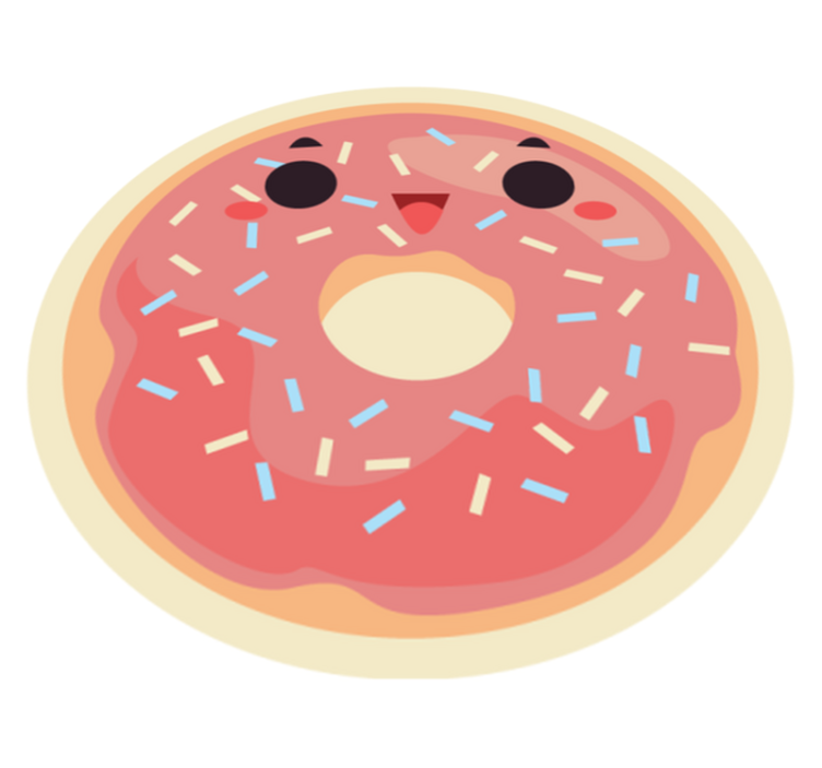 Animated Donut kids vinyl carpet - TenStickers
