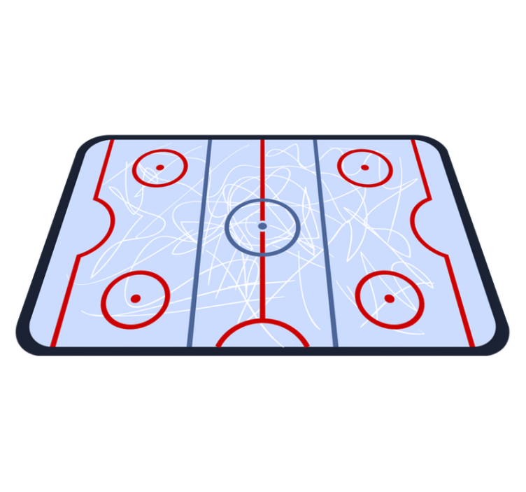 Hockey Playfield game vinyl carpet - TenStickers