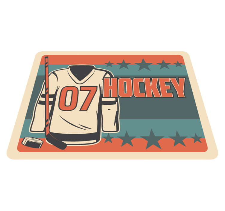 Hockey Themed game vinyl carpet - TenStickers