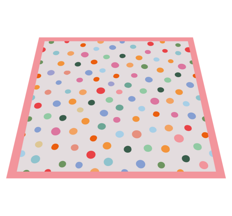 Colorful dot pattern bedroom vinyl carpet - TenStickers