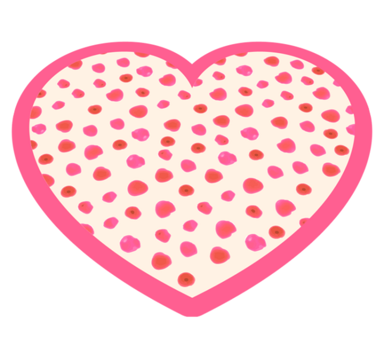 Heart Polka Dots kids vinyl carpet - TenStickers