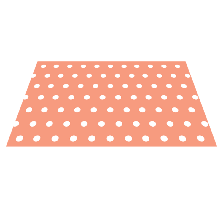 Peach polka dots bedroom vinyl carpet - TenStickers