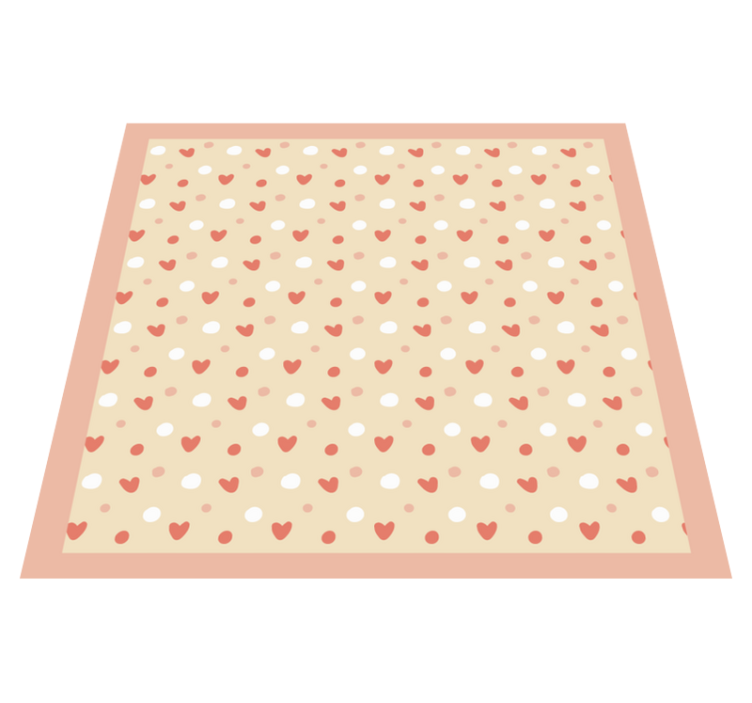 Heart Pattern Decor nursery vinyl carpet - TenStickers