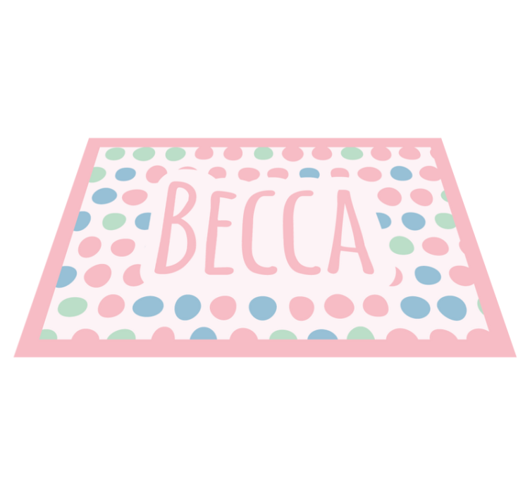 Personalized Polka Dots custom vinyl carpet - TenStickers