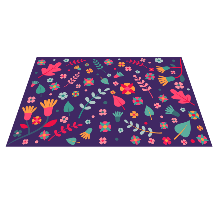 Blooming Color Explosion floral vinyl carpet - TenStickers