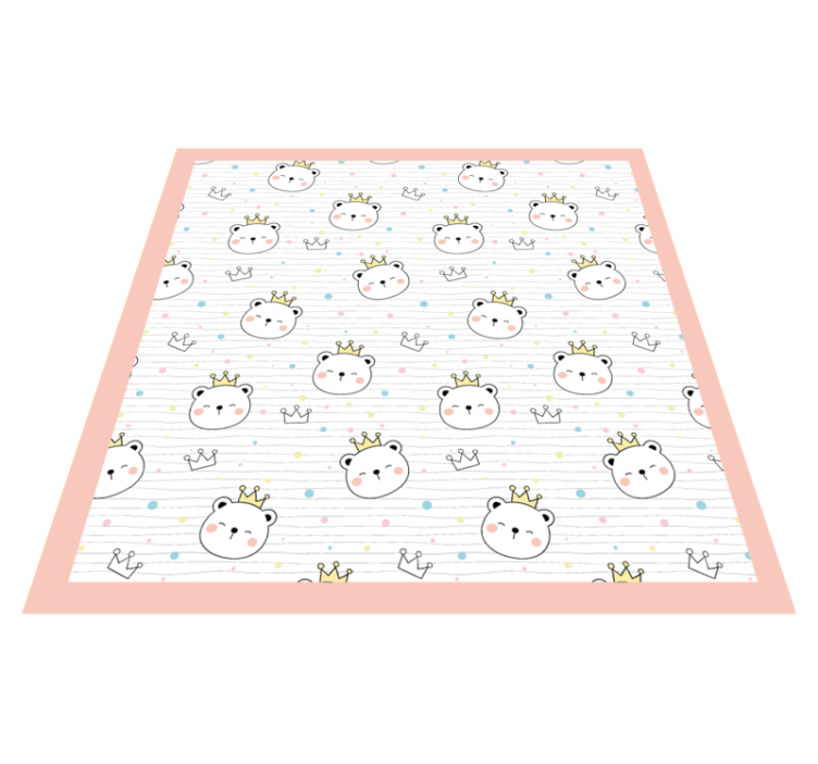 Crowned Animal Characters kids vinyl carpet - TenStickers