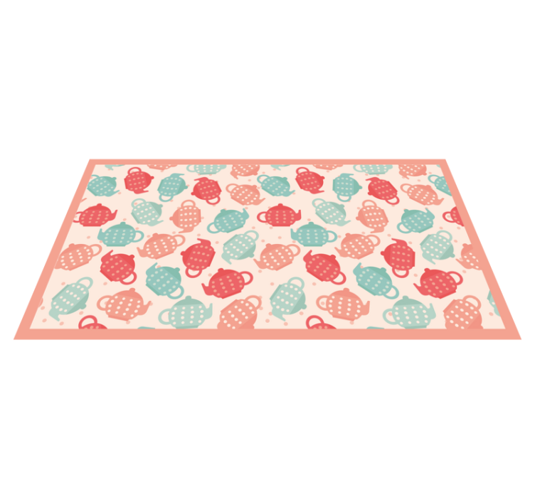 Teapot Patterns kids vinyl carpet - TenStickers