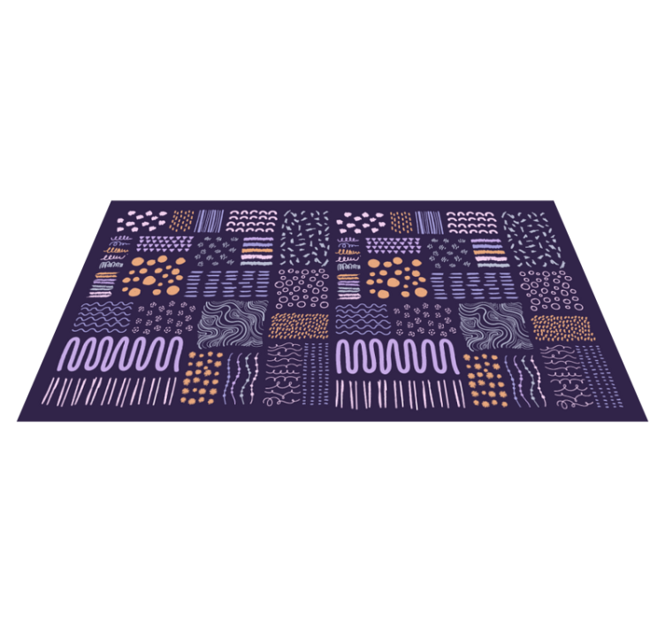 Blue painted strokes living room vinyl carpet - TenStickers