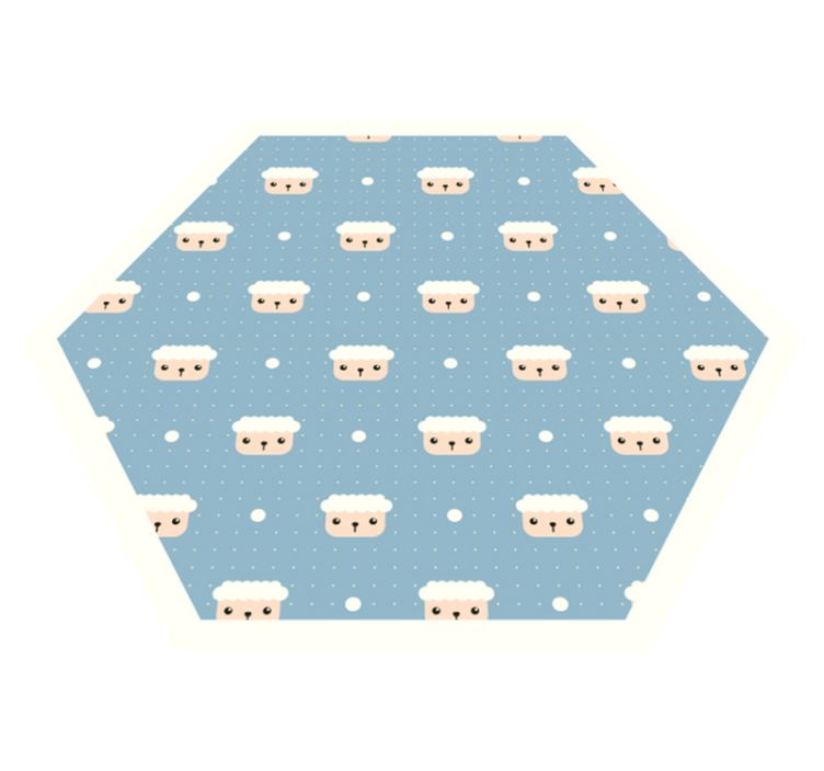 Sheep Pattern nursery vinyl carpet - TenStickers