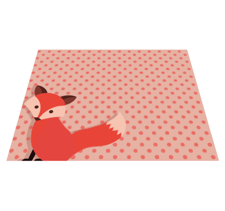 Fox Polka Dots kids vinyl carpet - TenStickers