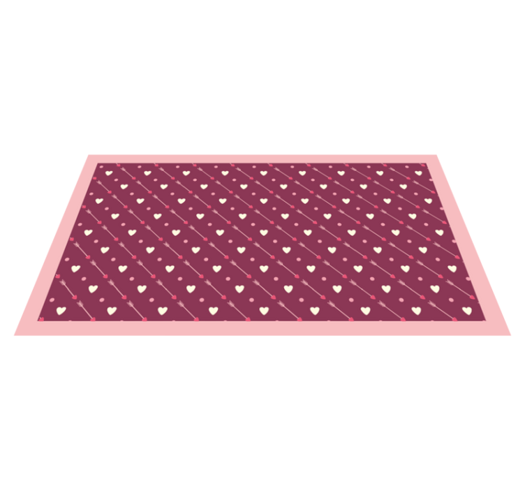 Diagonal Heart Pattern kids vinyl carpet - TenStickers