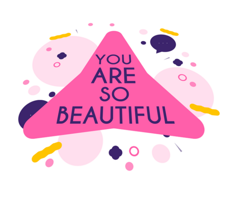 You are so beautiful triangle vinyl rug - TenStickers