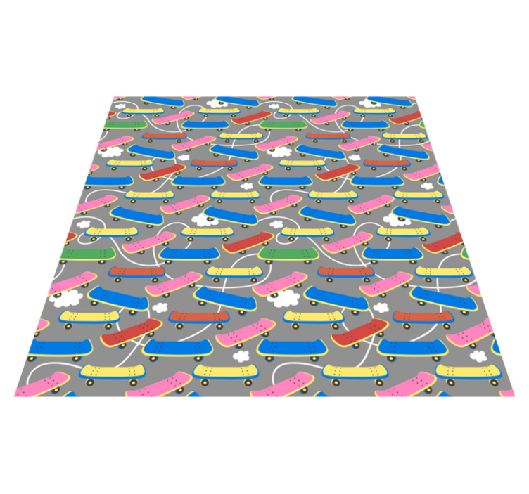 Skateboard Pattern kids vinyl carpet - TenStickers