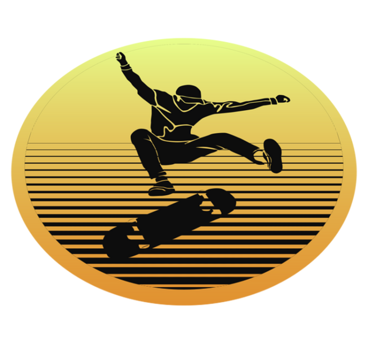 Skateboarding Silhouette teen vinyl carpet - TenStickers