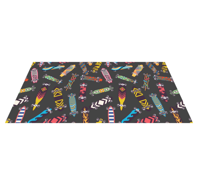 Skateboard Patterns game vinyl carpet - TenStickers