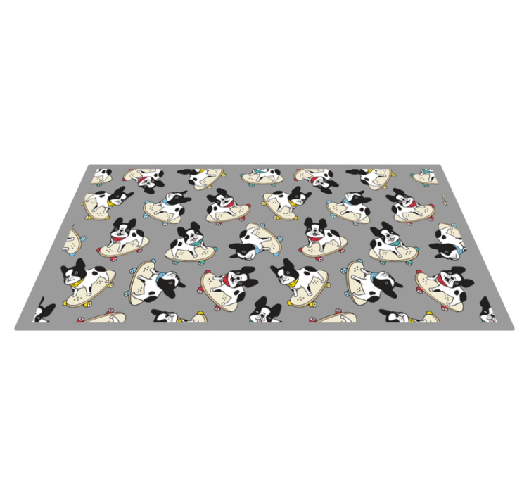 Skating Dogs Pattern kids vinyl carpet - TenStickers