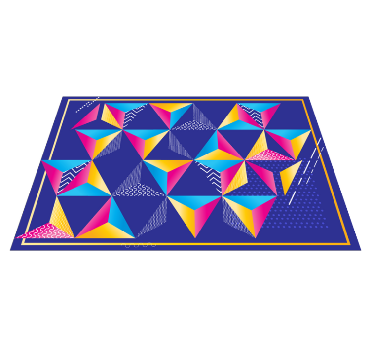 Colorful shapes vibrance geometric vinyl carpet - TenStickers