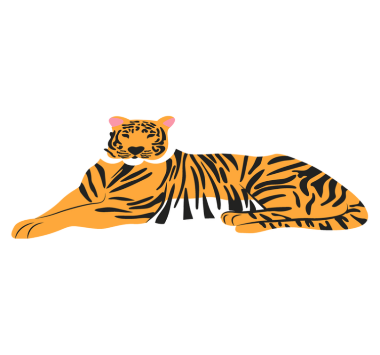 Tiger Artwork animal vinyl carpet - TenStickers