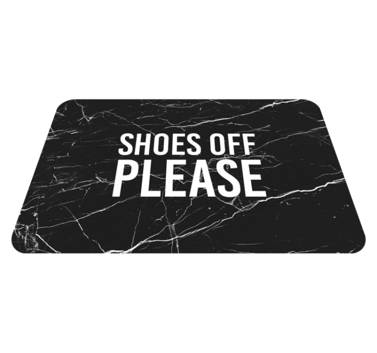 Shoes Off Entryway marble vinyl carpet - TenStickers