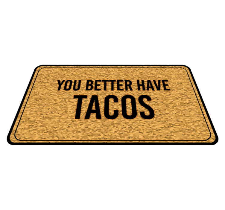 Tacos Welcome Message custom vinyl carpet - TenStickers