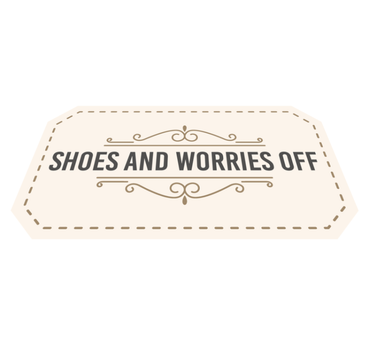 Shoes Worries Off custom vinyl carpet - TenStickers