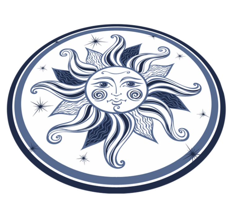Celestial Sun Pattern teen vinyl carpet - TenStickers