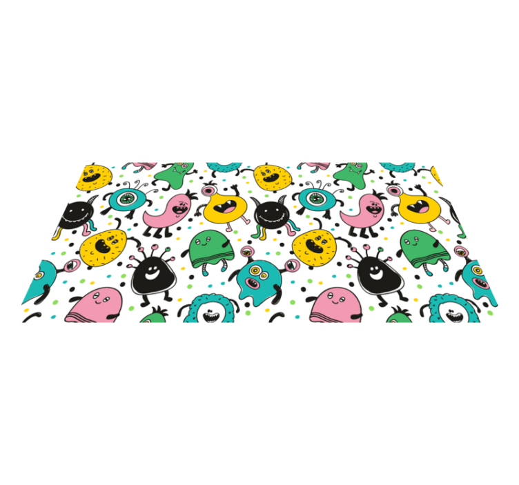 Playful Monster Illustration kids vinyl carpet - TenStickers