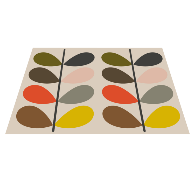 Orla Kiely modern vinyl rug - TenStickers