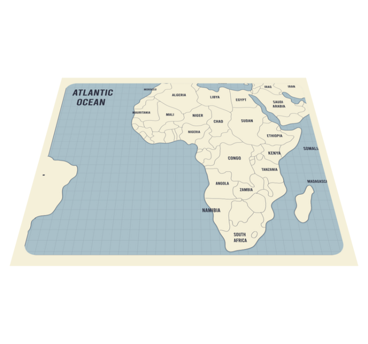 Cartographic Depiction world map vinyl carpet - TenStickers