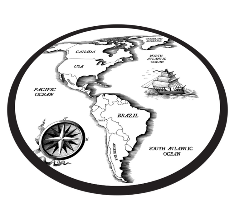 Cartographic Elegance world map vinyl carpet - TenStickers