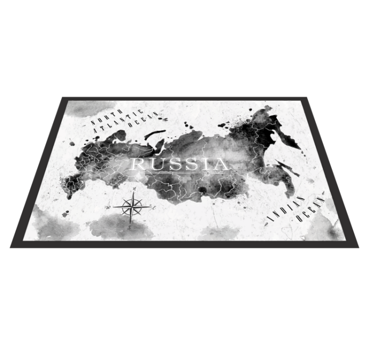 Single Color Global Map world map vinyl carpet - TenStickers