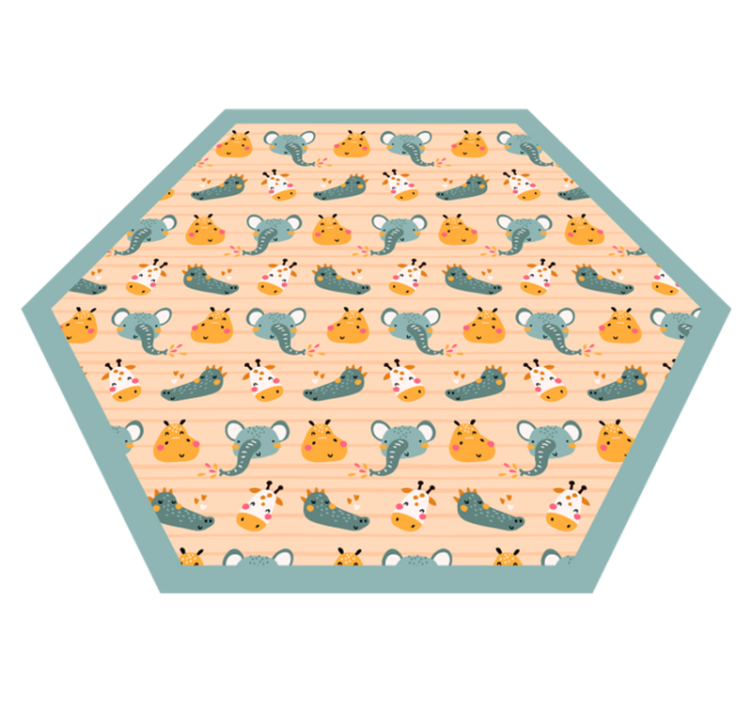 Safari Animal Patterns kids vinyl carpet - TenStickers
