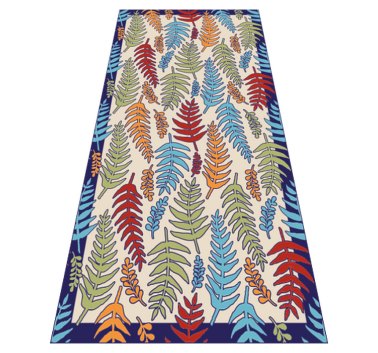 Botanical Stripes floral vinyl carpet - TenStickers