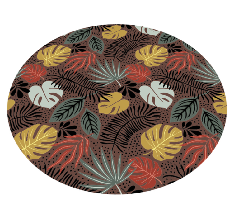 Tropical Leaf Illustration nature vinyl carpet - TenStickers