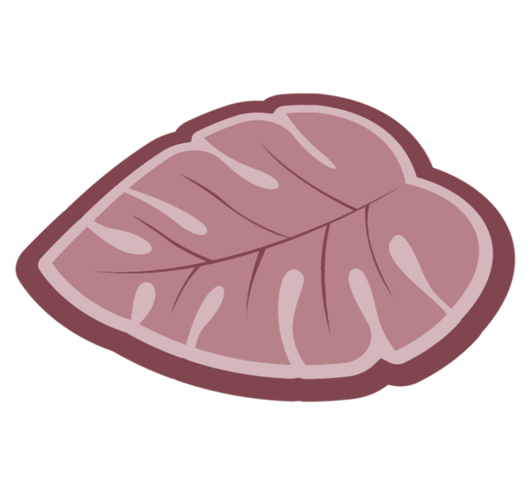 Botanical Leaf Shape floral vinyl carpet - TenStickers