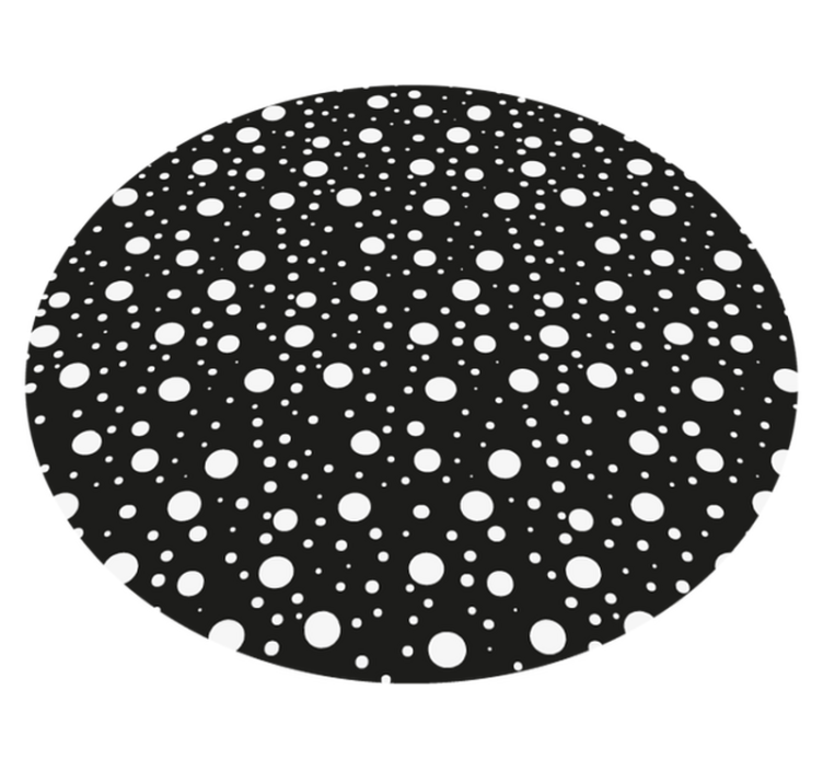 Grey and black polka dots nursery vinyl carpet - TenStickers