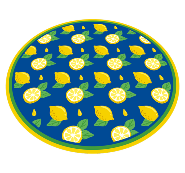 Citrus lemon design kitchen vinyl carpet - TenStickers
