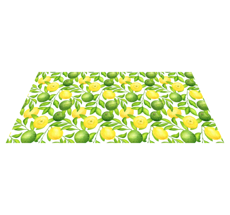 Citrus Leaf Overlay kitchen vinyl carpet - TenStickers