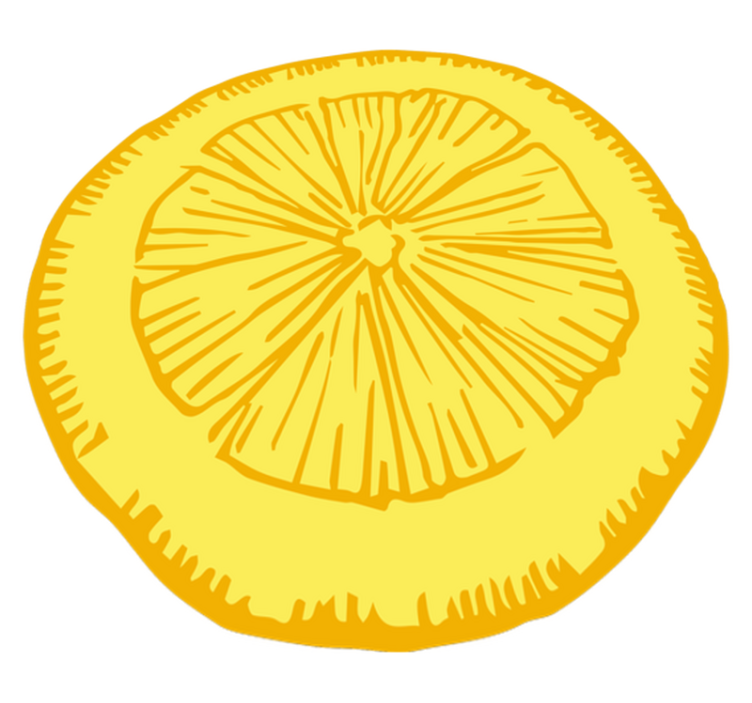 Yellow citrus slice kitchen vinyl carpet - TenStickers