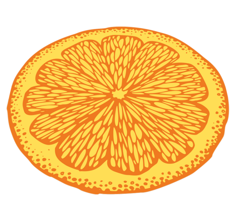 Orange citrus slice kitchen vinyl carpet - TenStickers