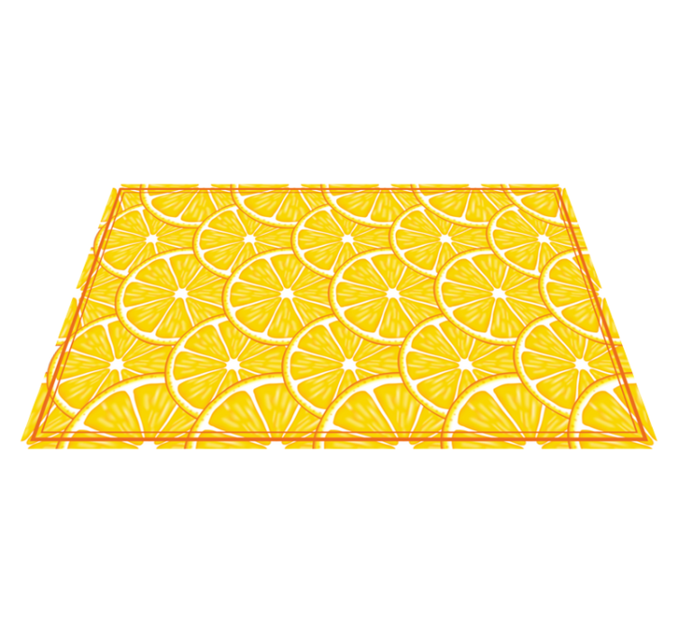 Yellow citrus slices kitchen vinyl carpet - TenStickers
