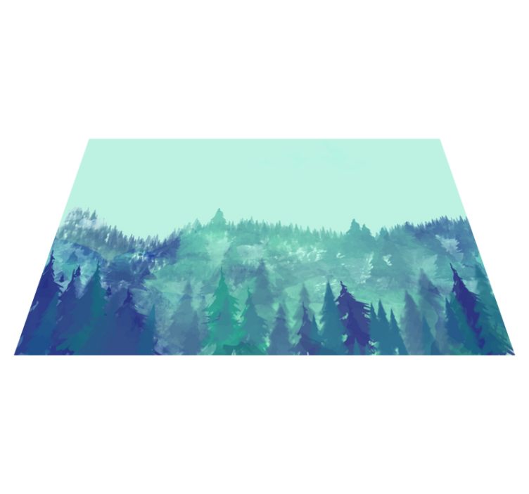 Lush green forest nature vinyl carpet - TenStickers