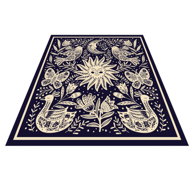 Celestial folk harmony bedroom vinyl carpet - TenStickers