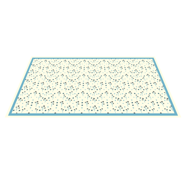 Subtle botanical motif bedroom vinyl carpet - TenStickers