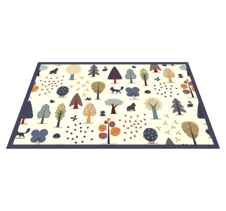 Nordic nature inspired kids vinyl carpet - TenStickers