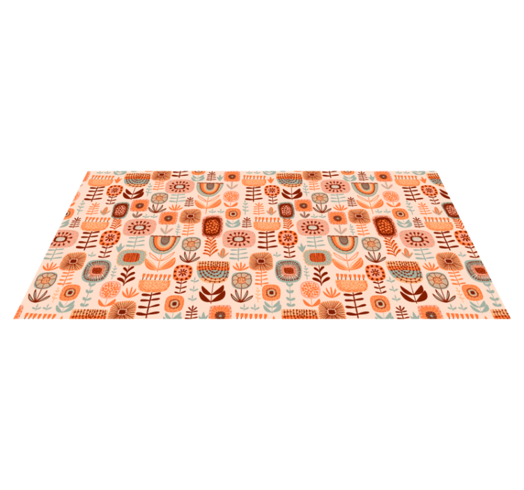 Floral vinyl carpet with natural floral designs - TenStickers