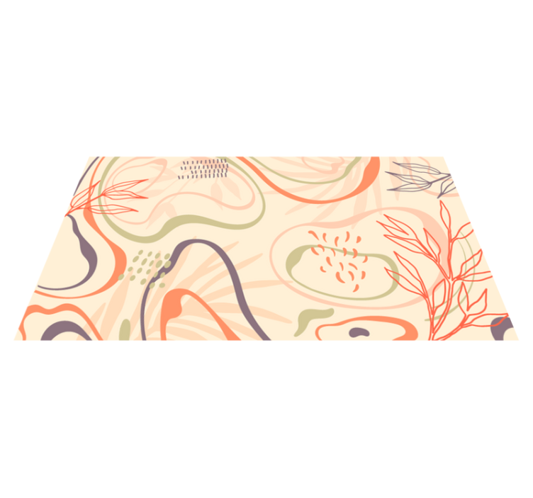 Abstract Organic Shapes nature vinyl carpet - TenStickers