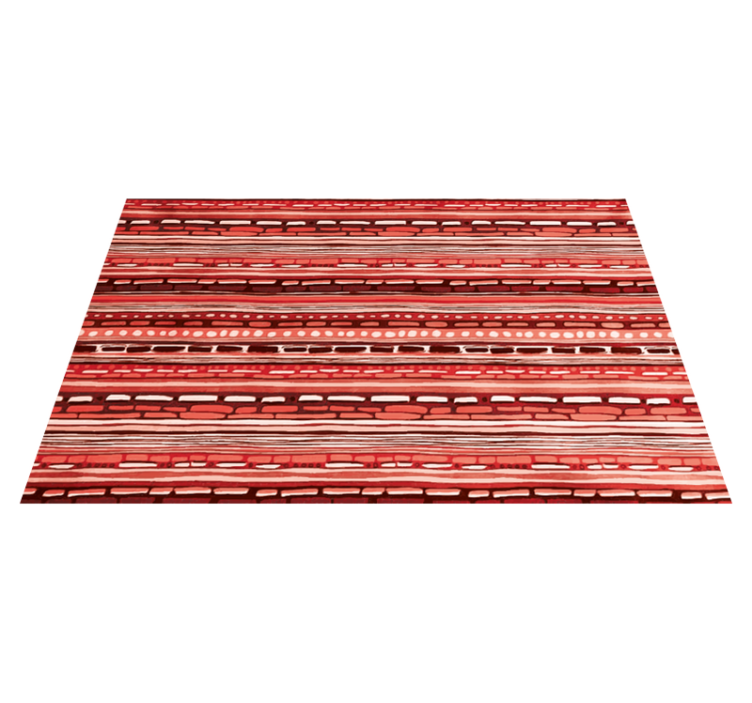 Abstract Red Lines striped vinyl carpet - TenStickers