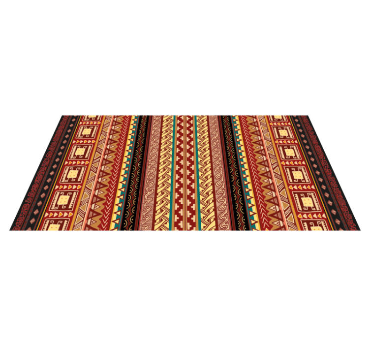 Bedroom vinyl carpet with ethnic stripe patterns - TenStickers